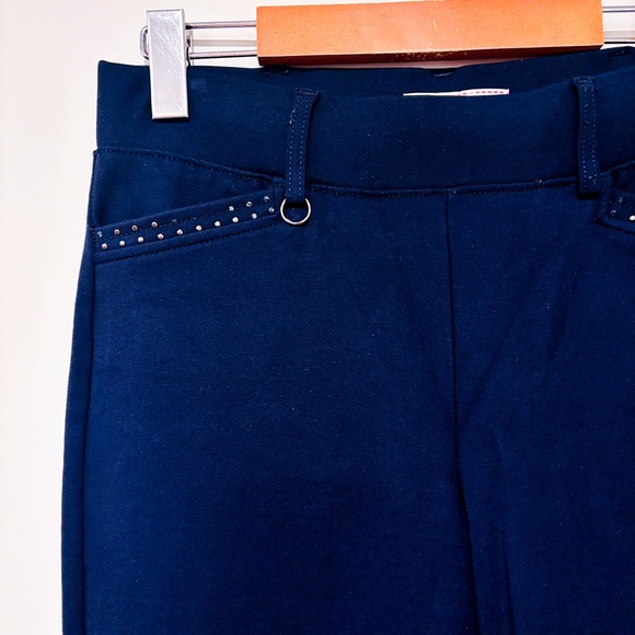 GRENIER Navy stretch pants with rhinestones - Picture 6 of 10